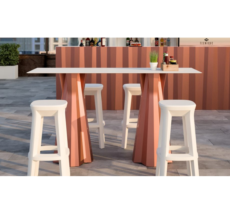 Барний табурет Frozen Square Stool 6342 C2 White (6342C2)2